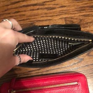 kate spade Bags - black kate spade wallet & red fossil wallet kate spade Bags - black kate spade wallet & red fossil wallet